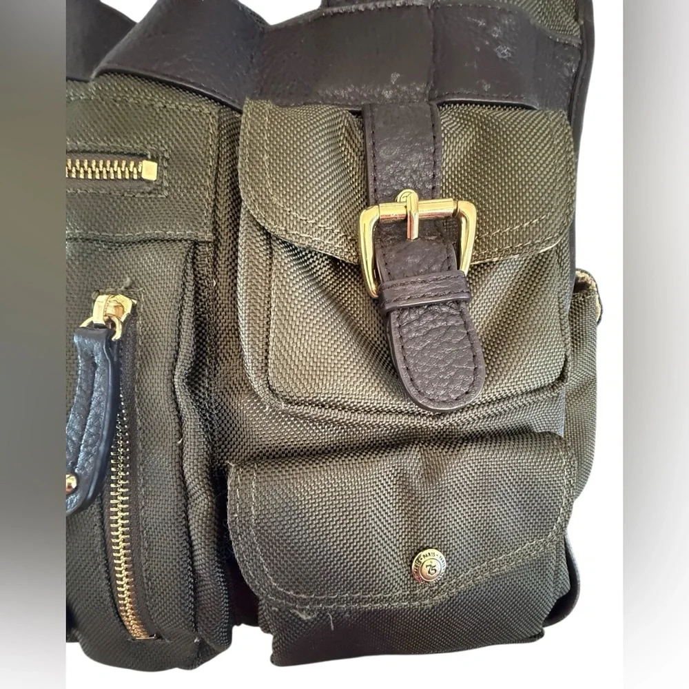 JPK Paris 75 Green and Black Messenger Bag